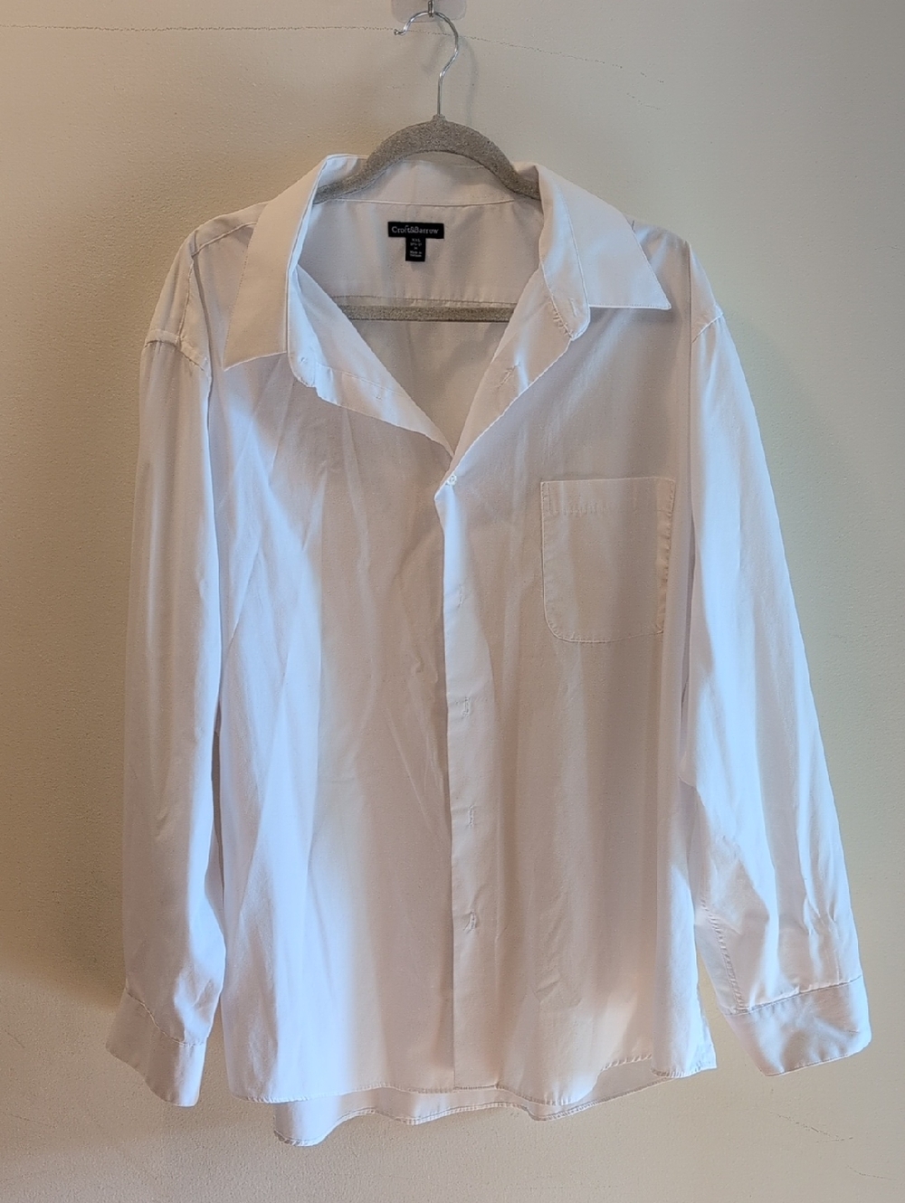 croft & barrow White Long-Sleeve Dress Shirt